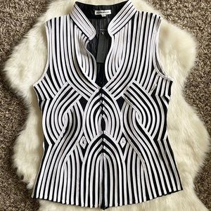 Alexandra Rosati Black and White Top